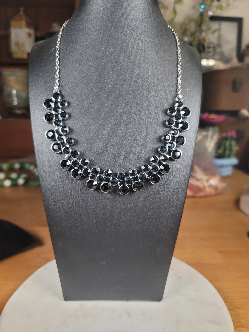 paparazzi Navy Blue Crystal Necklace